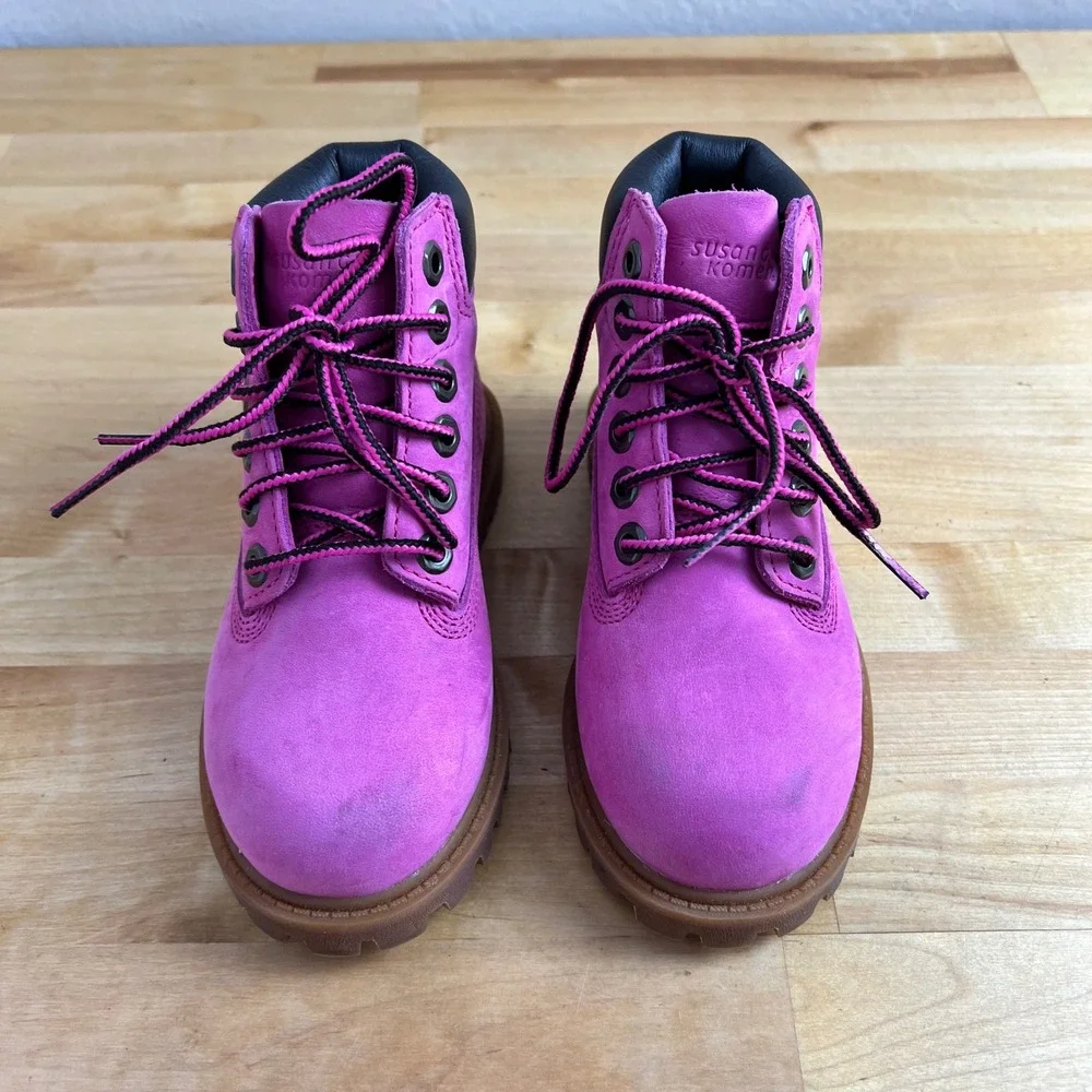 Timberland Pink Susan G Komen Waterproof High Top Boots Kids Toddler US 9‎